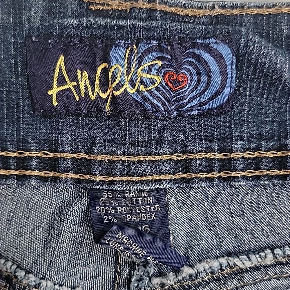 Angels Bermuda blue denim stretch jean shorts Women's Size 16 - Picture 9 of 13